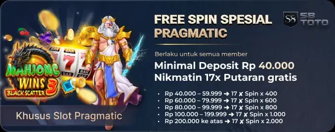 FREE SPIN 17β SPESIAL PRAGMATIC